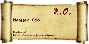 Magyar Odó névjegykártya